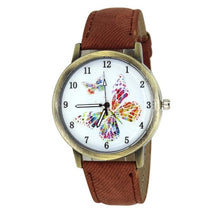 Load image into Gallery viewer, Vintage Floral Pattern Watches for Women 2020 Fashion Lady Butterfly Casual Quartz Watch Elegant Dress Wristwatch Relojes