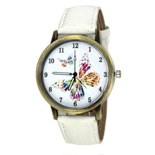 Load image into Gallery viewer, Vintage Floral Pattern Watches for Women 2020 Fashion Lady Butterfly Casual Quartz Watch Elegant Dress Wristwatch Relojes