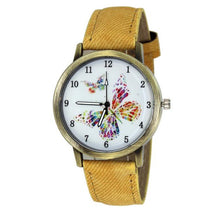 Load image into Gallery viewer, Vintage Floral Pattern Watches for Women 2020 Fashion Lady Butterfly Casual Quartz Watch Elegant Dress Wristwatch Relojes