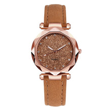 Load image into Gallery viewer, Fashion Brand Watch Women Romantic Starry Sky Wrist Watch Casual Korean Rhinestone Rose Gold Quartz Watch Steel Mesh Belt WatchD