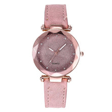 Load image into Gallery viewer, Fashion Brand Watch Women Romantic Starry Sky Wrist Watch Casual Korean Rhinestone Rose Gold Quartz Watch Steel Mesh Belt WatchD