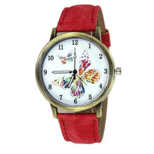 Load image into Gallery viewer, Vintage Floral Pattern Watches for Women 2020 Fashion Lady Butterfly Casual Quartz Watch Elegant Dress Wristwatch Relojes
