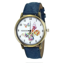 Load image into Gallery viewer, Vintage Floral Pattern Watches for Women 2020 Fashion Lady Butterfly Casual Quartz Watch Elegant Dress Wristwatch Relojes
