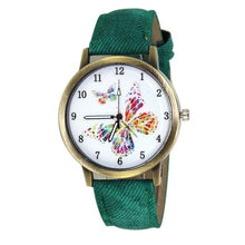 Load image into Gallery viewer, Vintage Floral Pattern Watches for Women 2020 Fashion Lady Butterfly Casual Quartz Watch Elegant Dress Wristwatch Relojes
